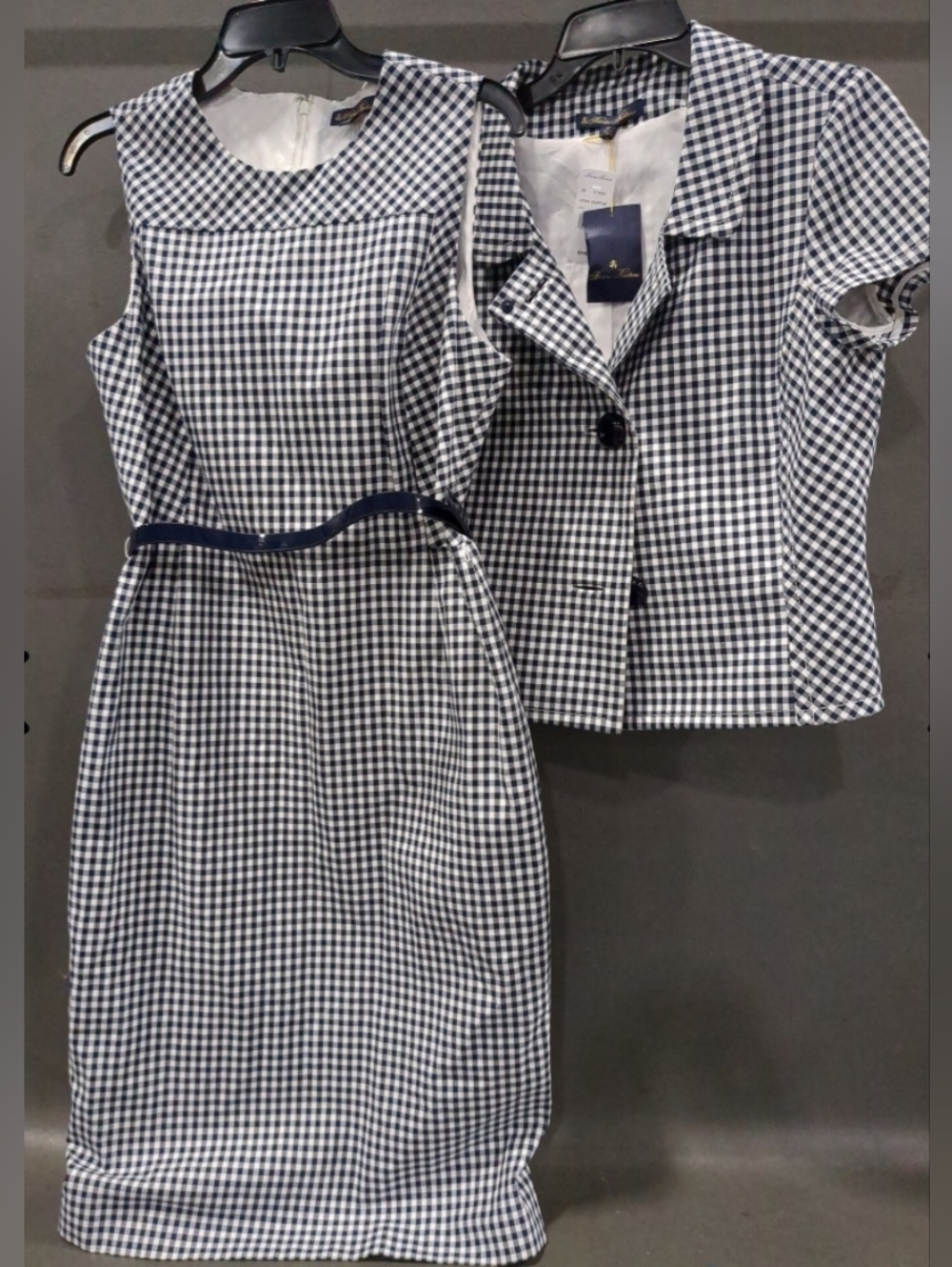 Brooks Brothers Gingham Dress with blazer are a size 12.